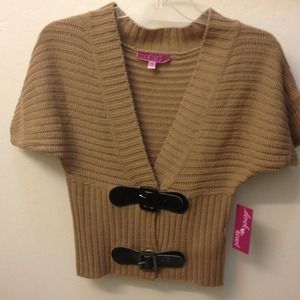 New W tags Tan knitted blouse
