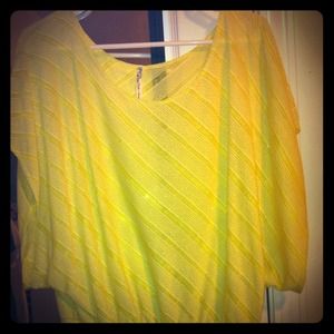 Yellow sheer shirt