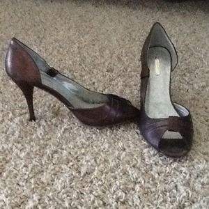 Charlotte Russe Metallic Bronze Heels