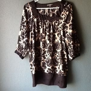 Black and Golden Tan, silky top