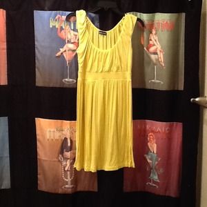 Yellow baby doll tunic/dress