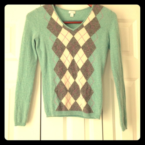 **SOLD** Argyle cashmere sweater
