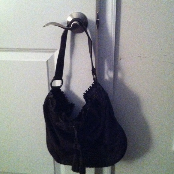 Velour handbag - Picture 2 of 3