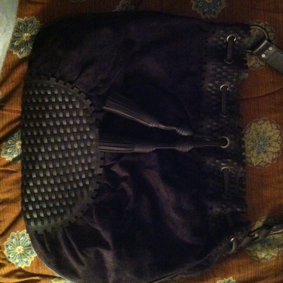 Velour handbag - Picture 3 of 3