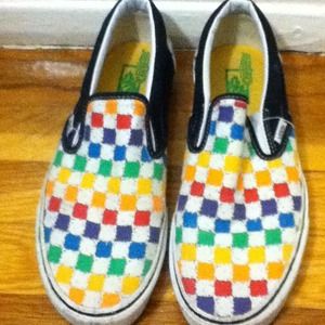 Checkered Crayola Vans