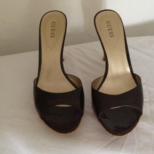 Chocolate brown mules