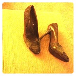 ✂Reduced✂Green patchwork leather and lizard