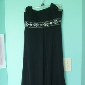 Black high to low dress