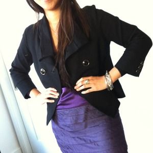 Black swing ponte jacket