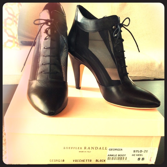 🔴SOLD🔴 Loeffler Randall Black Mesh Ankle Booties