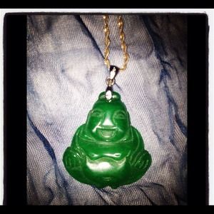 Laughing genuine jade buddha