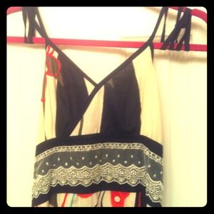 Bold pattern maxi dress!