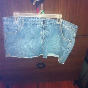 Denim mini skirt