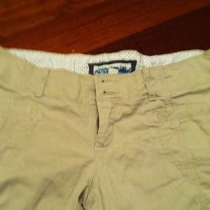 Abercrombie and Fitch Tan Rolled Up Shorts