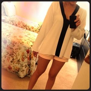 Zara Black & White Top