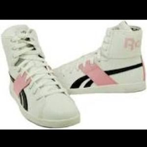 Reebok White/Black/Pink/Paisley Fold Down Sneakers
