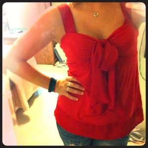 Ann Taylor Loft red blouse
