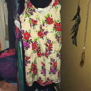 Floral romper w/ spaghetti straps