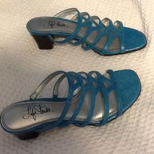 Turquoise baby heels