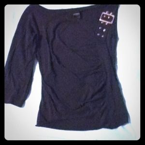 Black one sleeve shirt