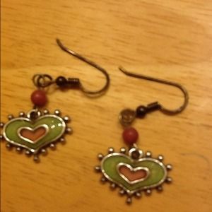 Heart/bow earrings
