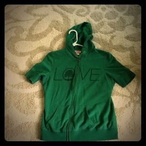 Green t-shirt hoodie