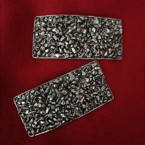 Silver stones vintage Musi shoe clips.