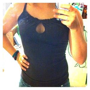 American Rag brown tank with key hole