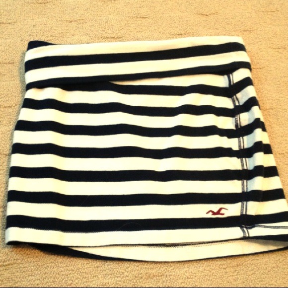 Striped hollister foldover skirt
