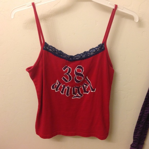 Red spaghetti strap shirt