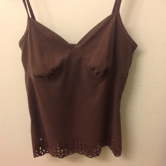 Brown spaghetti strap shirt