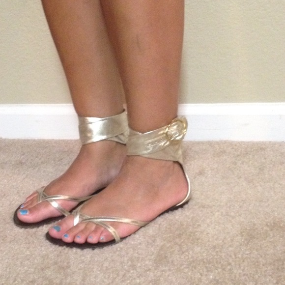 Gold gladiator sandal plus JS wedge bundle $35