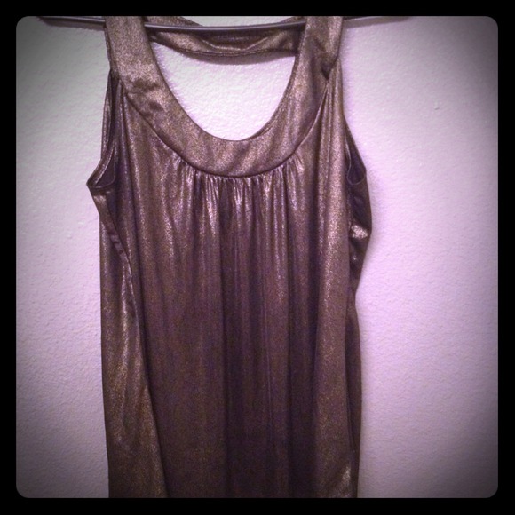 Gold and black shimmer top