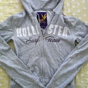 ❌TRADED❌ Grey Hollister zip-up hoodie