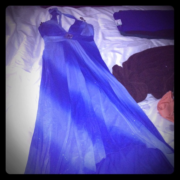 Beautiful blue prom dress