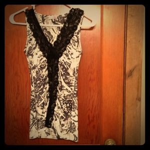 Tank top with a see throw middle!