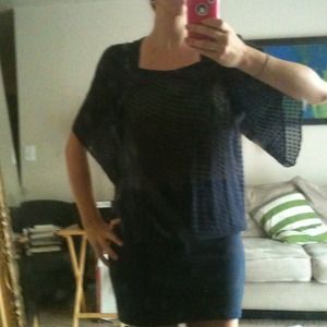 SOLD Sheer silk blend blouse