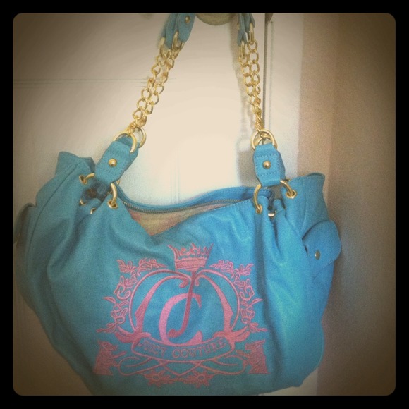 Teal and pink juicy couture purse