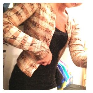 Super cute Express leopard/snake skin cardigan