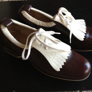 Gucci Authentic Two-Tone Leather Golf Shoes 6.5