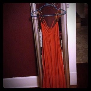 Cool orange  maxi dress ☀