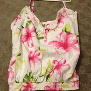 Hibiscus print tank