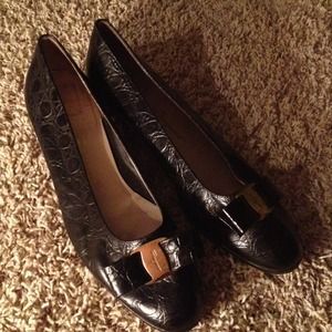 FERRAGAMO  genuine Crocodile Black 9.5