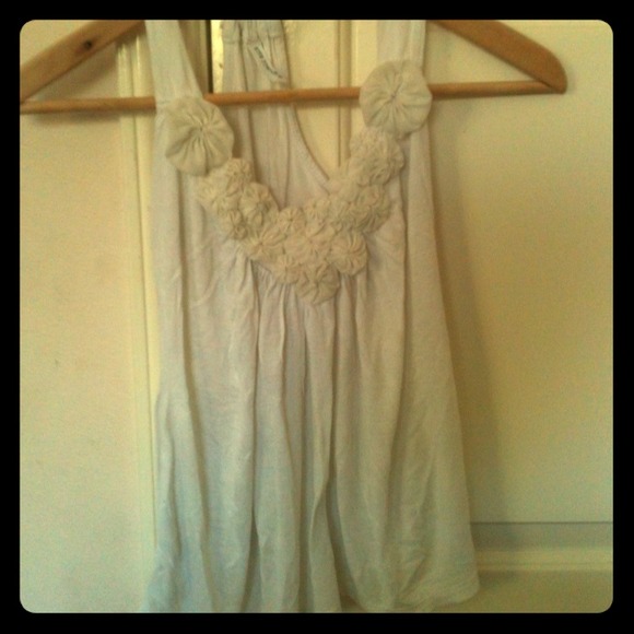 White racerback tank.