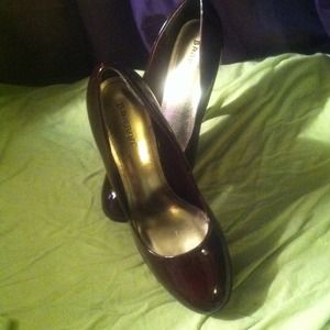 Wine colored pumps