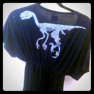 Kimono-style dinosaur dress