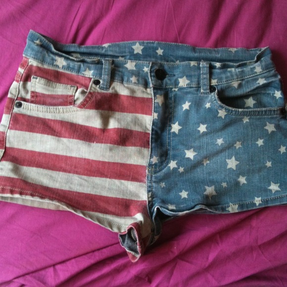 TopShop American Flag Shorts