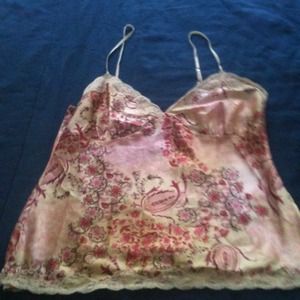 Spaghetti strap silk top