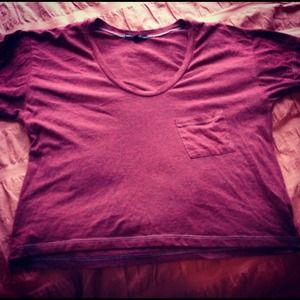 urban outfitters cropped red tee small
