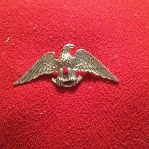 Silver tone eagle pin